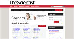 Desktop Screenshot of careers.the-scientist.com